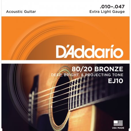 Струны для акустической гитары DAddario EJ10