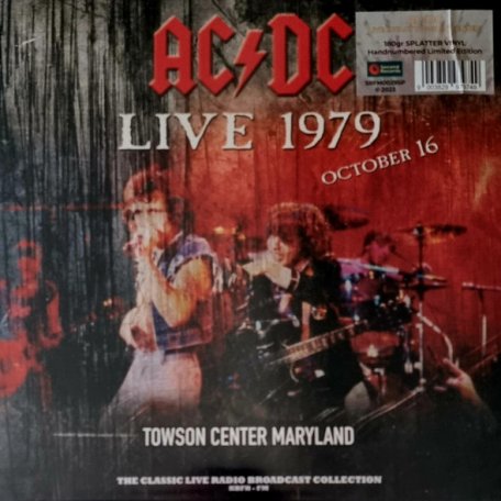 Виниловая пластинка AC/DC - Live 1979 - Towson Center (Clear/Red Splatter Vinyl 2LP)