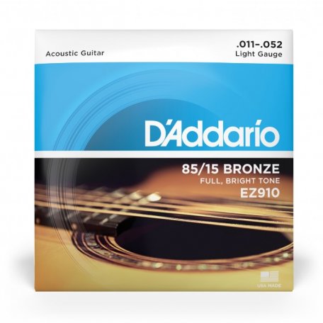 Струны DAddario EZ910 SET ACOUS GTR 85/15 LITE 11-52