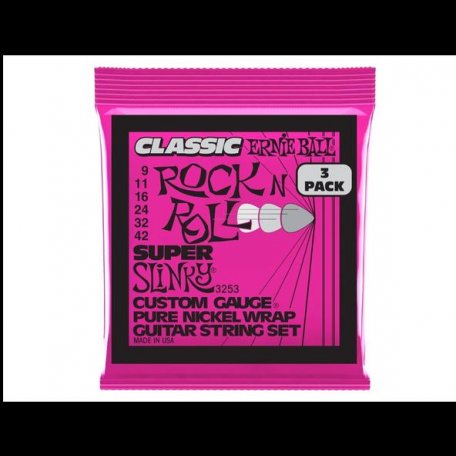 Струны для электрогитары Ernie Ball 3253 Super Slinky Classic RnR Pure