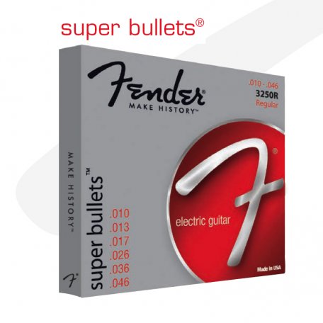 Струны для электрогитары FENDER STRINGS NEW SUPER BULLET 3250R NPS BULLET END 10-46
