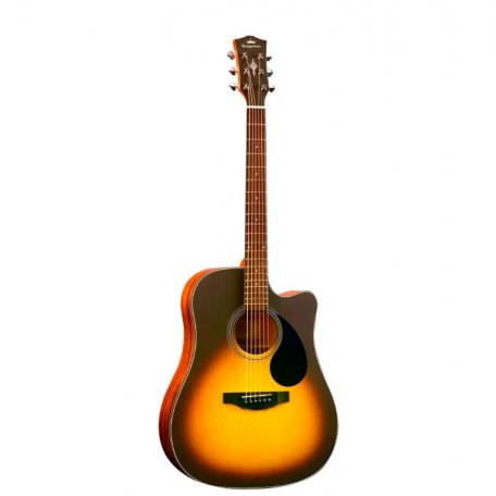 Электроакустическая гитара Kepma F1E-D Brown Sunburst (чехол в комплекте)