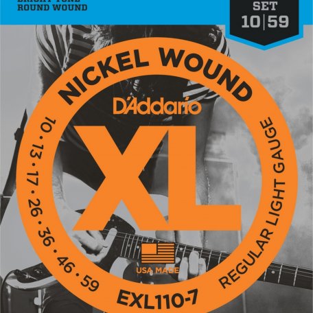 Струны DAddario EXL110-7 NICKEL WOUND 7-STRING REGULAR LIGHT 10-59