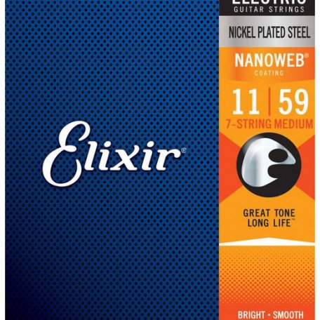 Струны Elixir 12106 NanoWeb Medium 11-59