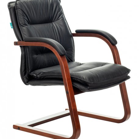 Кресло Бюрократ T-9927WALNUT-AV/BL (Office chair T-9927WALNUT-AV black leather runners wood)