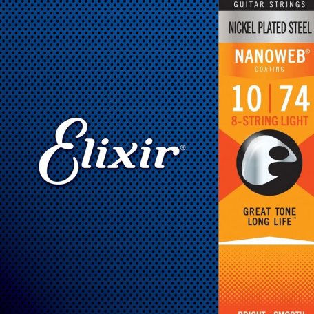 Струны Elixir 12062 NanoWeb Light 10-74