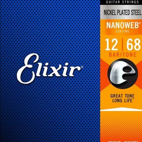 Струны Elixir 12302 NanoWeb Extra Heavy/Baritone 12-68