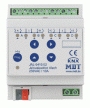 Актуатор жалюзийный MDT technologies JAL-0410.02 KNX/EIB 4x канальный, управление 230В, 10A, электромоторы до 600Вт, до 8 сцен, логические функции, функции затенения / вентиляции / тревоги / блокировки, ручное управление, LED индикация,