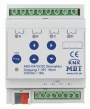 Диммер MDT technologies AKD-0410V.02 KNX/EIB, 4х канальный, выход 1-10В, поддержка RGBW управления, релейные выходы 230В, ручное управление, на DIN рейку, 4TE