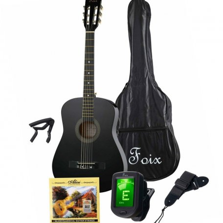 Классическая гитара Foix FCG-2038CAP-BK (аксессуары в комплекте)