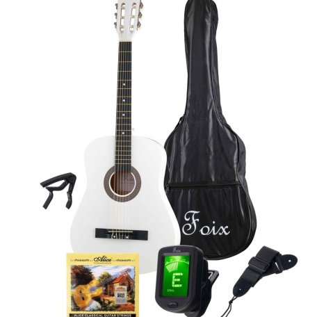 Классическая гитара Foix FCG-2038CAP-WH (аксессуары в комплекте)