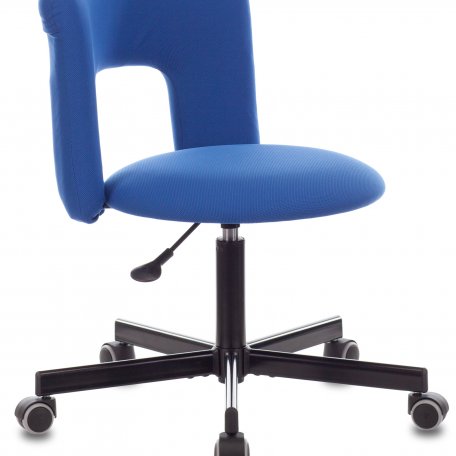Кресло Бюрократ KF-1M/INDIGO (Office chair KF-1M blue 26-21 cross metal черный)