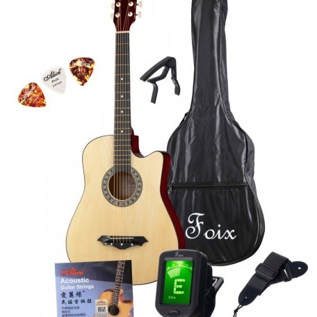 Акустическая гитара Foix FFG-2038CAP-NA (аксессуары в комплекте)