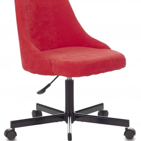 Кресло Бюрократ CH-340M/VELV88 (Office chair CH-340M red Velvet 88 cross metal)