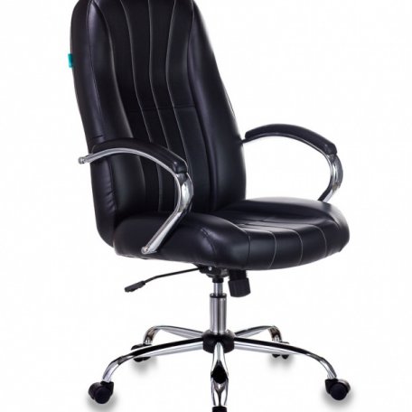 Кресло Бюрократ T-898SL/BLACK (Office chair T-898SL black eco.leather cross metal хром)