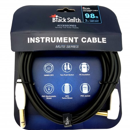 Инструментальный кабель BlackSmith Mute Series 9.8ft MSIC-STA3