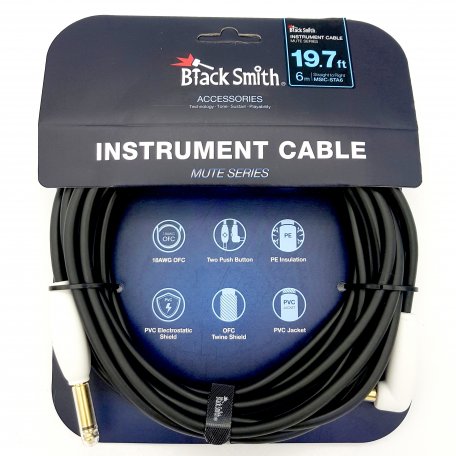 Инструментальный кабель BlackSmith Mute Series 19.7ft MSIC-STA6