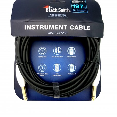 Инструментальный кабель BlackSmith Mute Series 19.7ft MSIC-STS6
