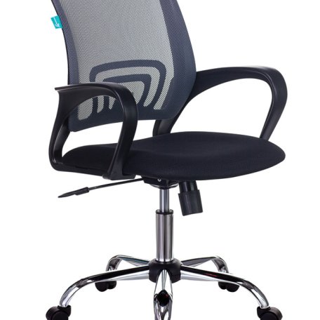 Кресло Бюрократ CH-695N/SL/DG/TW-11 (Office chair CH-695NSL dark grey TW-04 seatblack TW-11 mesh/fabric cross metal хром)