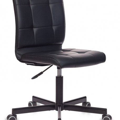 Кресло Бюрократ CH-330M/BLACK (Office chair CH-330M black Leather Black eco.leather cross metal черный)
