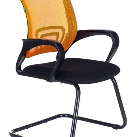 Кресло Бюрократ CH-695N-AV/OR/TW-11 (Office chair CH-695N-AV orange TW-38-3 seatblack TW-11 runners metal черный)