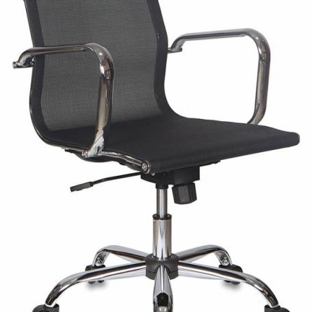 Кресло Бюрократ CH-993-LOW/M01 (Office chair CH-993-Low black M01 gauze low back cross metal хром)