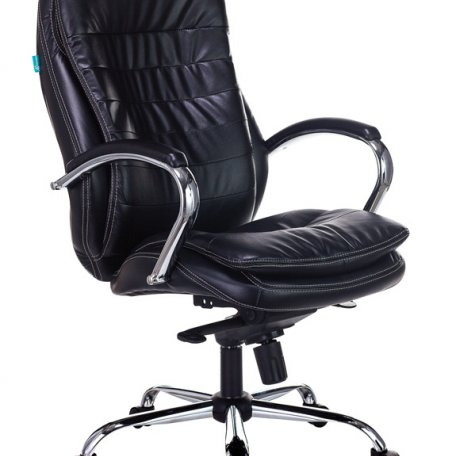 Кресло Бюрократ T-9950/BLACK-PU (Office chair T-9950 black eco.leather cross metal хром)