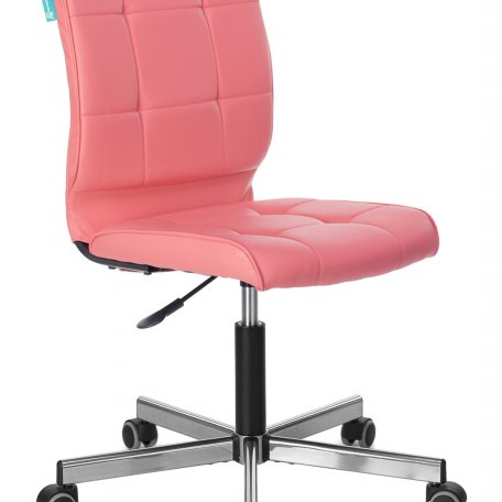 Кресло Бюрократ CH-330M/PINK (Office chair CH-330M pink Lincoln 205 eco.leather cross metal хром)