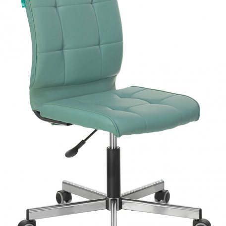 Кресло Бюрократ CH-330M/GREY (Office chair CH-330M grey/l.blue Lincoln 212 eco.leather cross metal хром)
