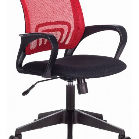 Кресло Бюрократ CH-695N/R/TW-11 (Office chair CH-695N red TW-35N seatblack TW-11 mesh/fabric cross plastic)