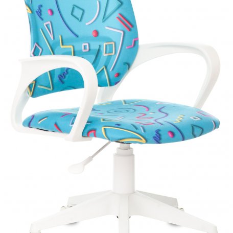 Кресло Бюрократ KD-W4/STICK-BLUE (Children chair KD-W4 blue Sticks 06 cross plastic белый plastik белый)