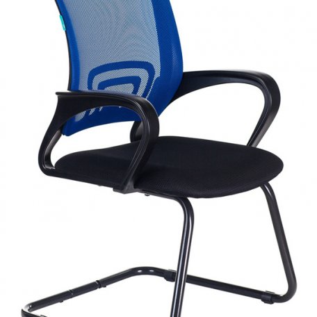 Кресло Бюрократ CH-695N-AV/BL/TW-11 (Office chair CH-695N-AV blue TW-05 seatblack TW-11 mesh/fabric runners metal черный)