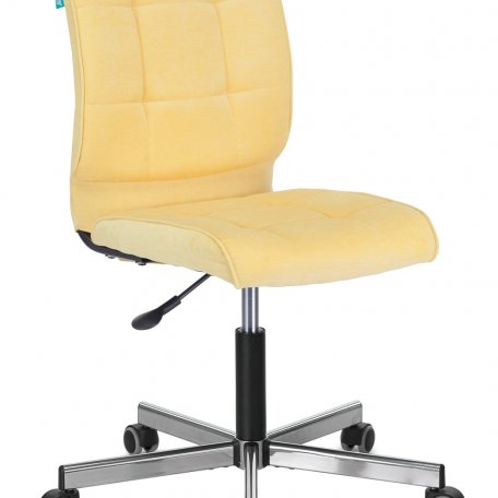 Кресло Бюрократ CH-330M/VELV74 (Office chair CH-330M yellow Velvet 74 cross metal хром)