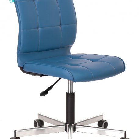 Кресло Бюрократ CH-330M/OR-03 (Office chair CH-330M blue Orion-03 eco.leather cross metal хром)