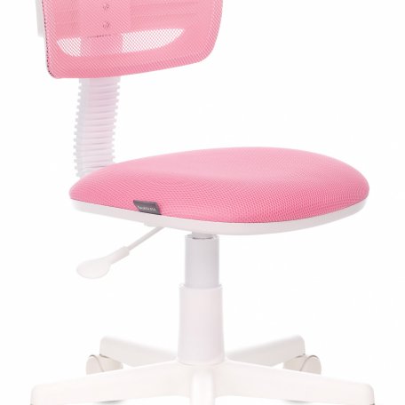 Кресло Бюрократ CH-W299/PK/TW-13A (Children chair CH-W299 pink TW-06A TW-13A mesh/fabric cross plastic plastik белый)