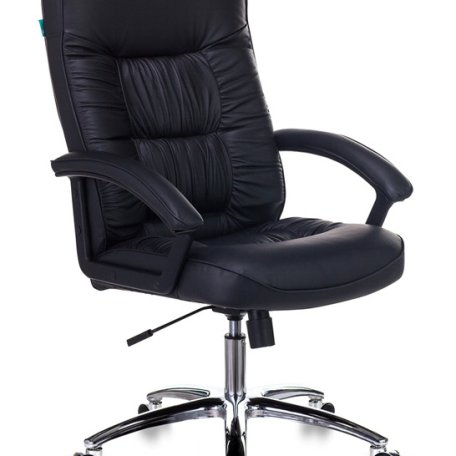 Кресло Бюрократ T-9908AXSN-AB (Office chair T-9908AXSN-AB black leather cross metal хром)