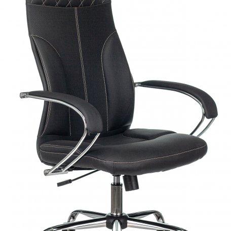 Кресло Бюрократ CH-608SL/ECO/BLACK (Office chair CH-608SL/ECO black eco.leather cross metal хром)