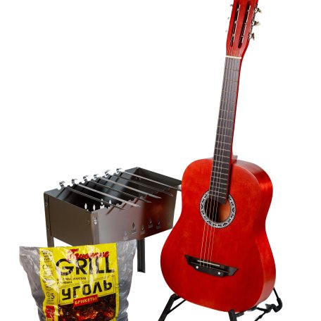 Акустическая гитара АККОРД ACD-39A-93-MAH-LT (с мангалом, шампурами и углем)