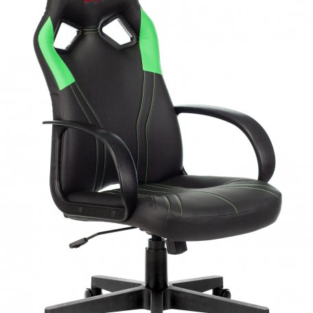 Кресло Zombie RUNNER GREEN (Game chair RUNNER black/green eco.leather cross plastic)