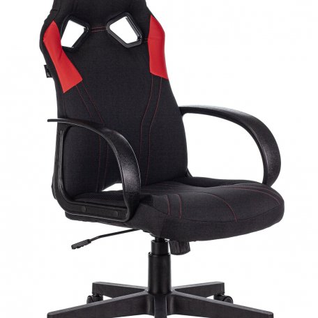 Кресло Zombie RUNNER RED (Game chair RUNNER black/red textile/eco.leather cross plastic)