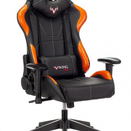 Кресло Zombie VIKING 5 AERO ORANGE (Game chair VIKING 5 AERO black/orange eco.leather headrest cross plastic)
