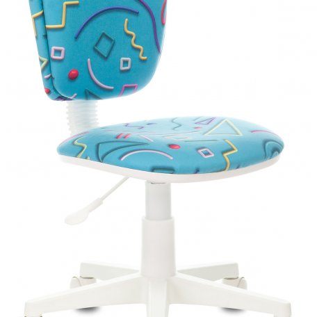 Кресло Бюрократ CH-W204NX/STICK-BL (Children chair CH-W204NX blue Sticks 06 cross plastic plastik белый)