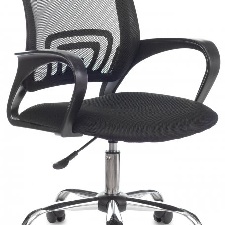 Кресло Бюрократ CH-695NLTSL/BLACK (Office chair CH-695NLTSL black TW-01 TW-11 mesh/fabric cross metal хром)