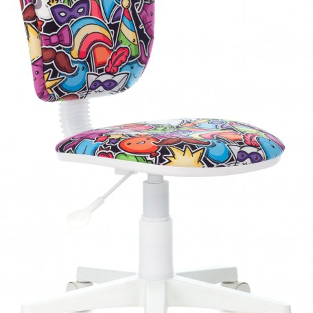 Кресло Бюрократ CH-W204NX/MASKARAD (Children chair CH-W204NX multicolor masquerade cross plastic plastik белый)