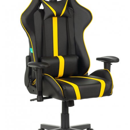 Кресло Zombie VIKING A4 YEL (Game chair A4 black/yellow eco.leather headrest cross plastic)