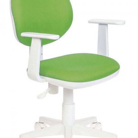 Кресло Бюрократ CH-W356AXSN/15-118 (Children chair Ch-W356AXSN l-green 15-118 cross plastic plastik белый)