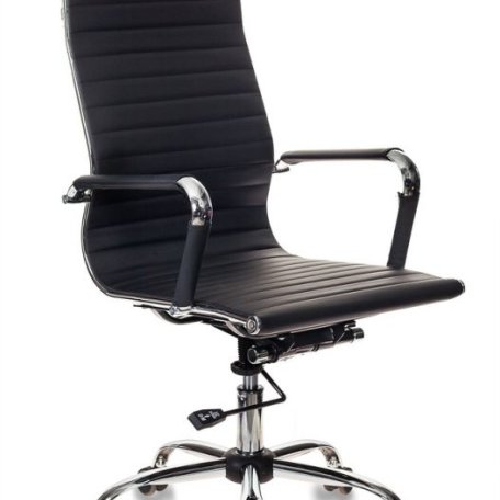 Кресло Бюрократ CH-883/BLACK (Office chair CH-883 black eco.leather cross metal хром)