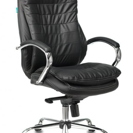 Кресло Бюрократ T-9950/BLACK (Office chair T-9950 black leather cross metal хром)