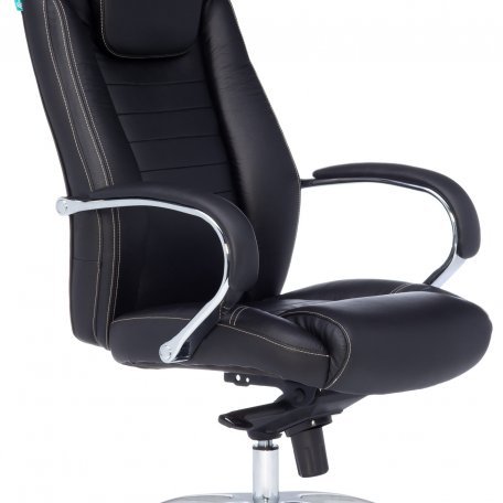 Кресло Бюрократ T-9923SL/BLACK (Office chair T-9923SL black leather cross metal хром)