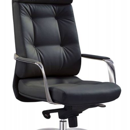 Кресло Бюрократ _DAO/BLACK (Office chair _DAO black leather cross aluminum)